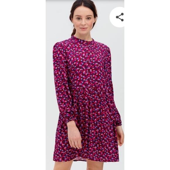 ModCloth Sugarhill Confetti Petals Print Dress Vintage Style 80s # 213 - Picture 1 of 8